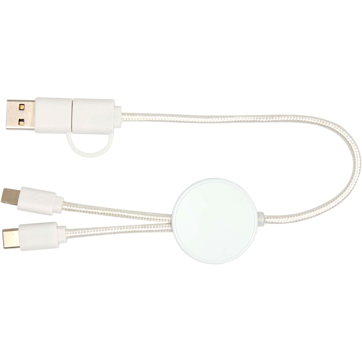 Cavi di ricarica rapida 5 in 1 da 30 cm, 27 W, in plastica riciclata