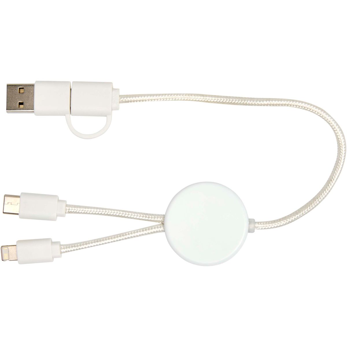 Cavi di ricarica rapida 5 in 1 da 30 cm, 27 W, in plastica riciclata