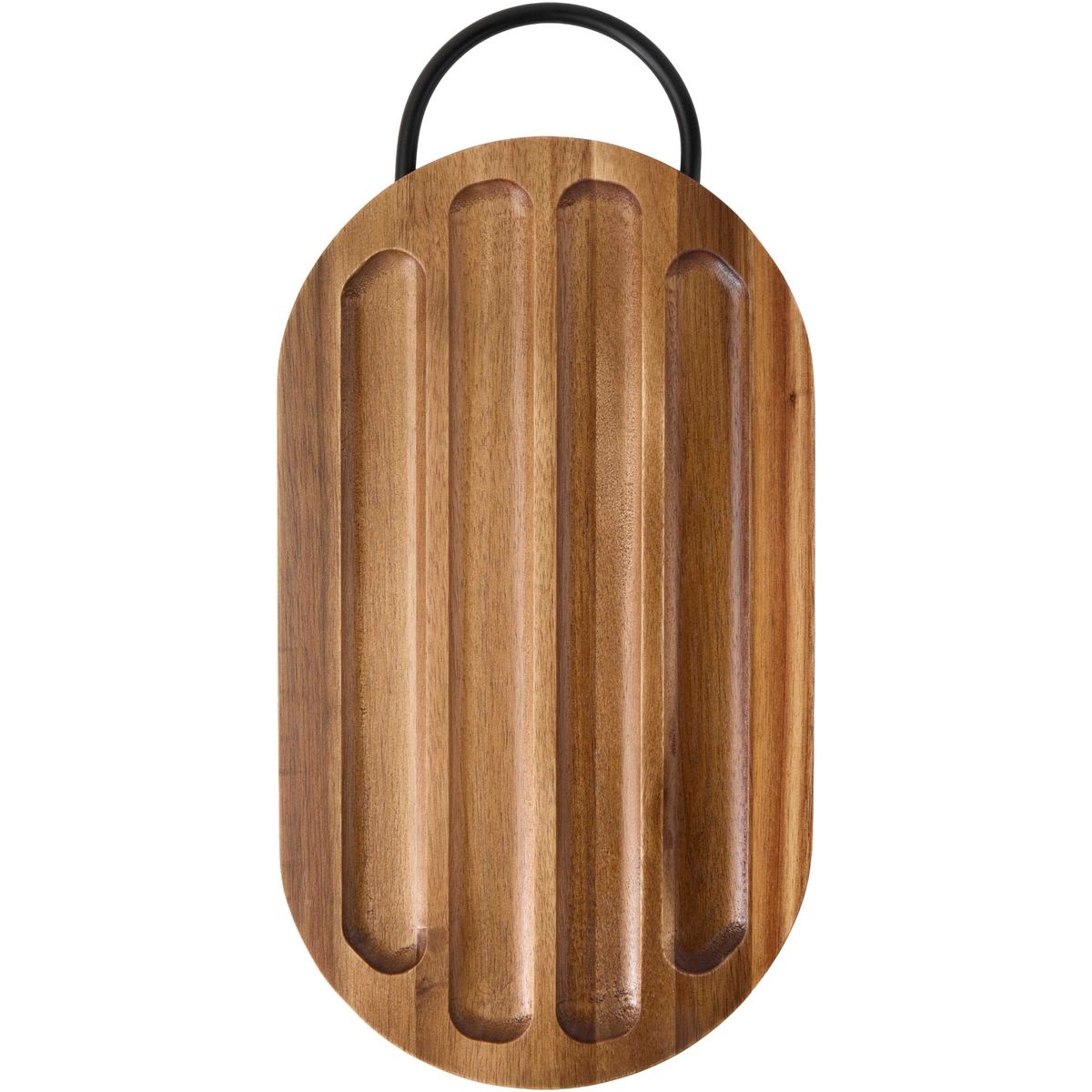Taglieri in legno di acacia con coltello da pane, 35 x 20 cm