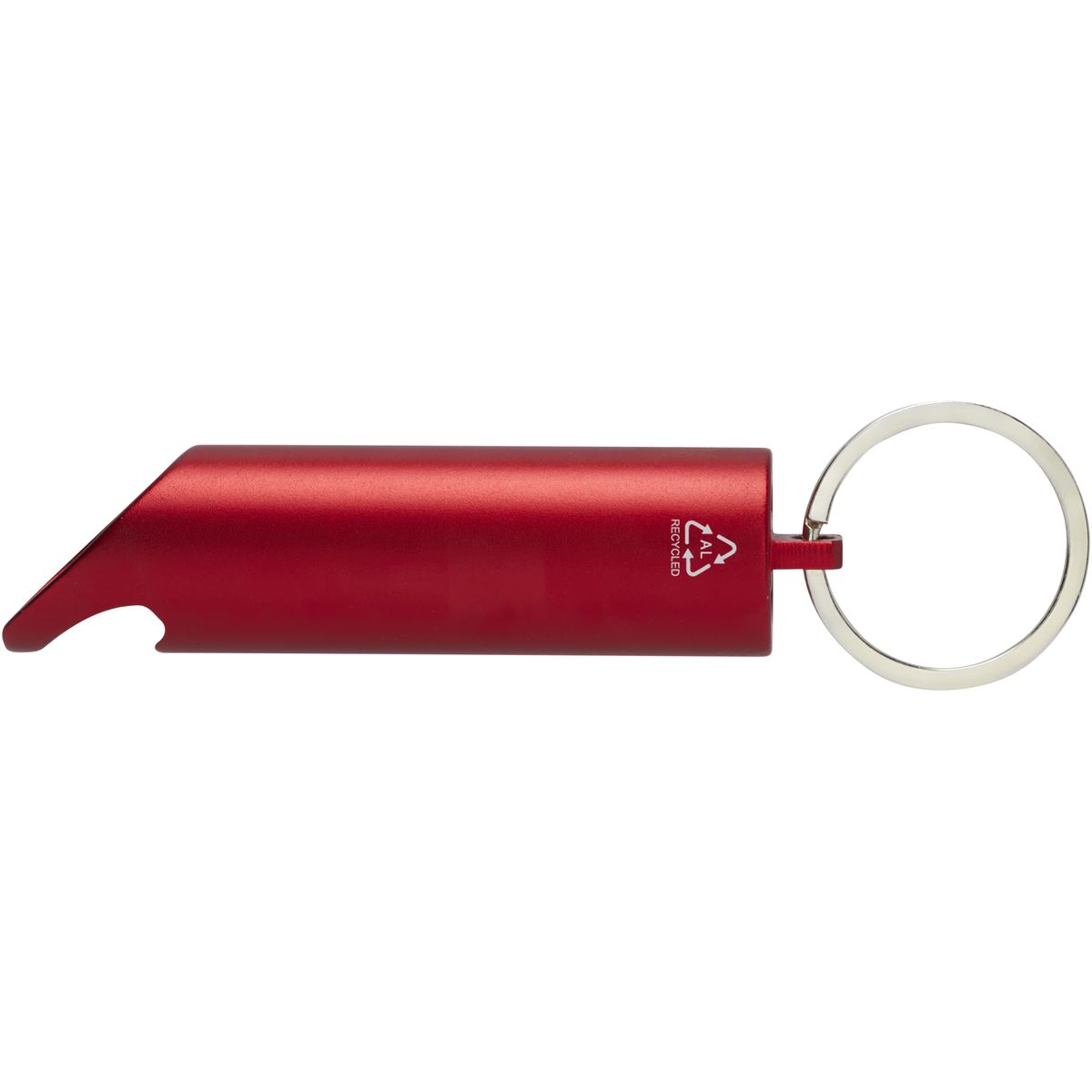 Portachiavi in alluminio con luce LED e apribottiglie