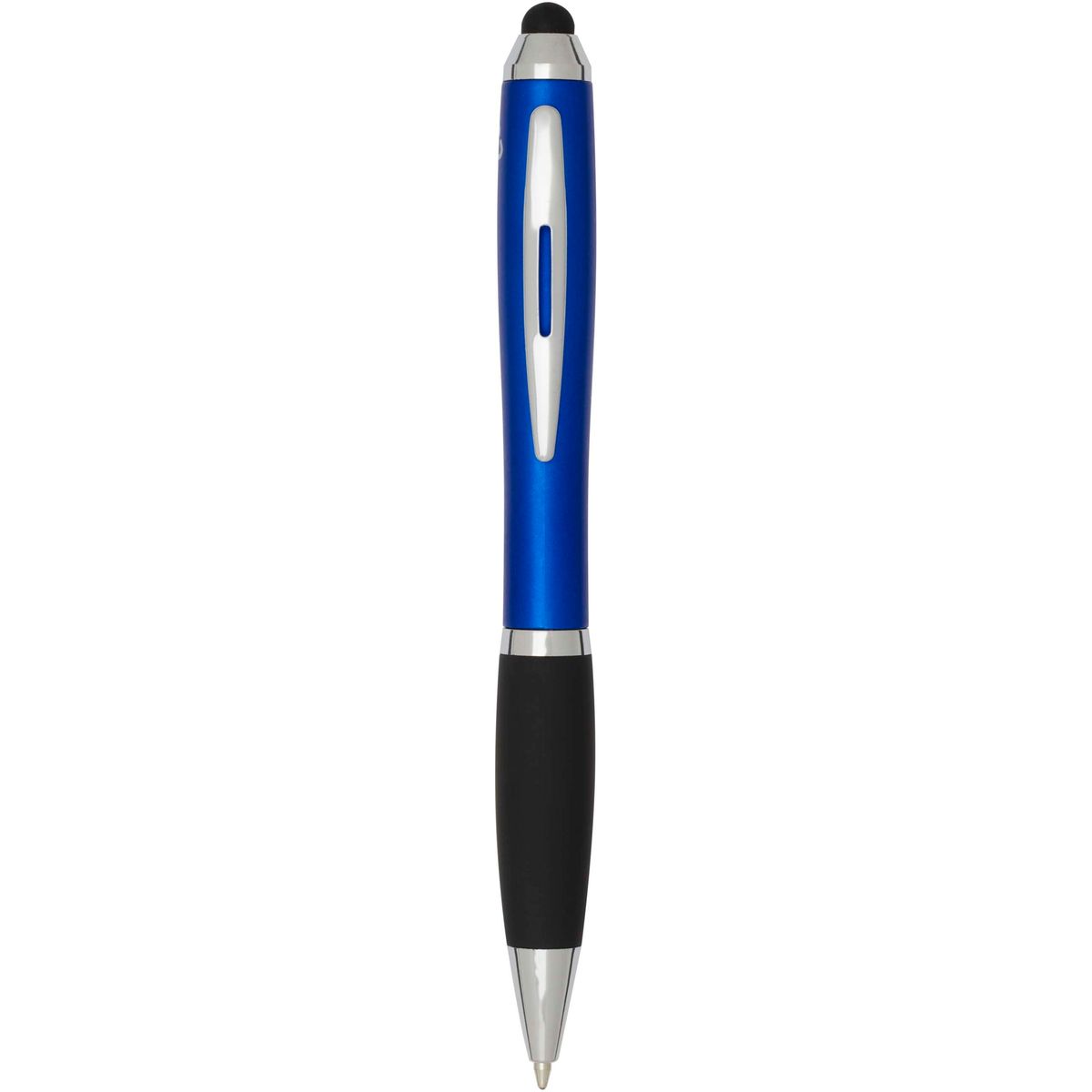 Penne a sfera con stylus in plastica riciclata, inchiostro blu