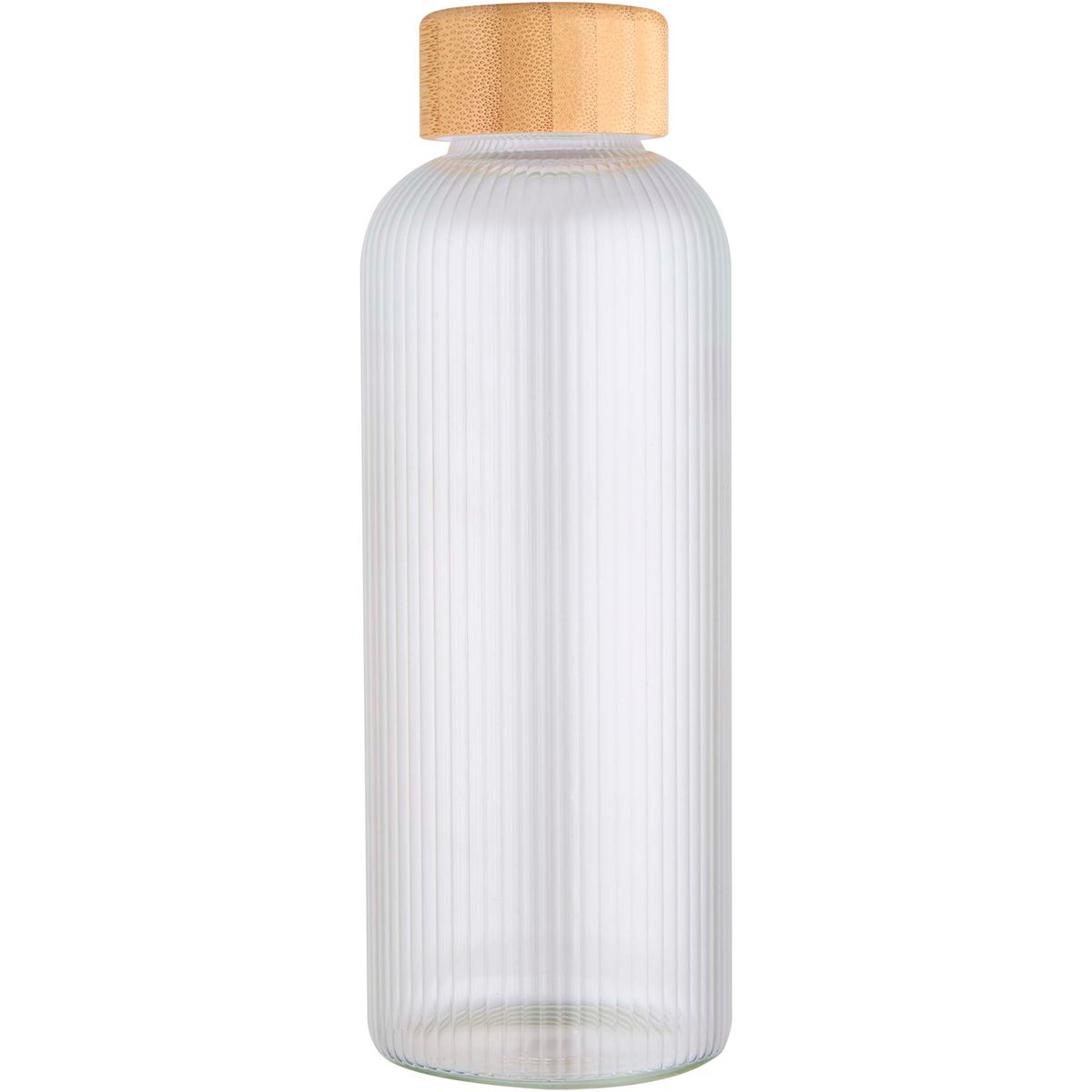 Bottiglie in vetro borosilicato con coperchio in bambù