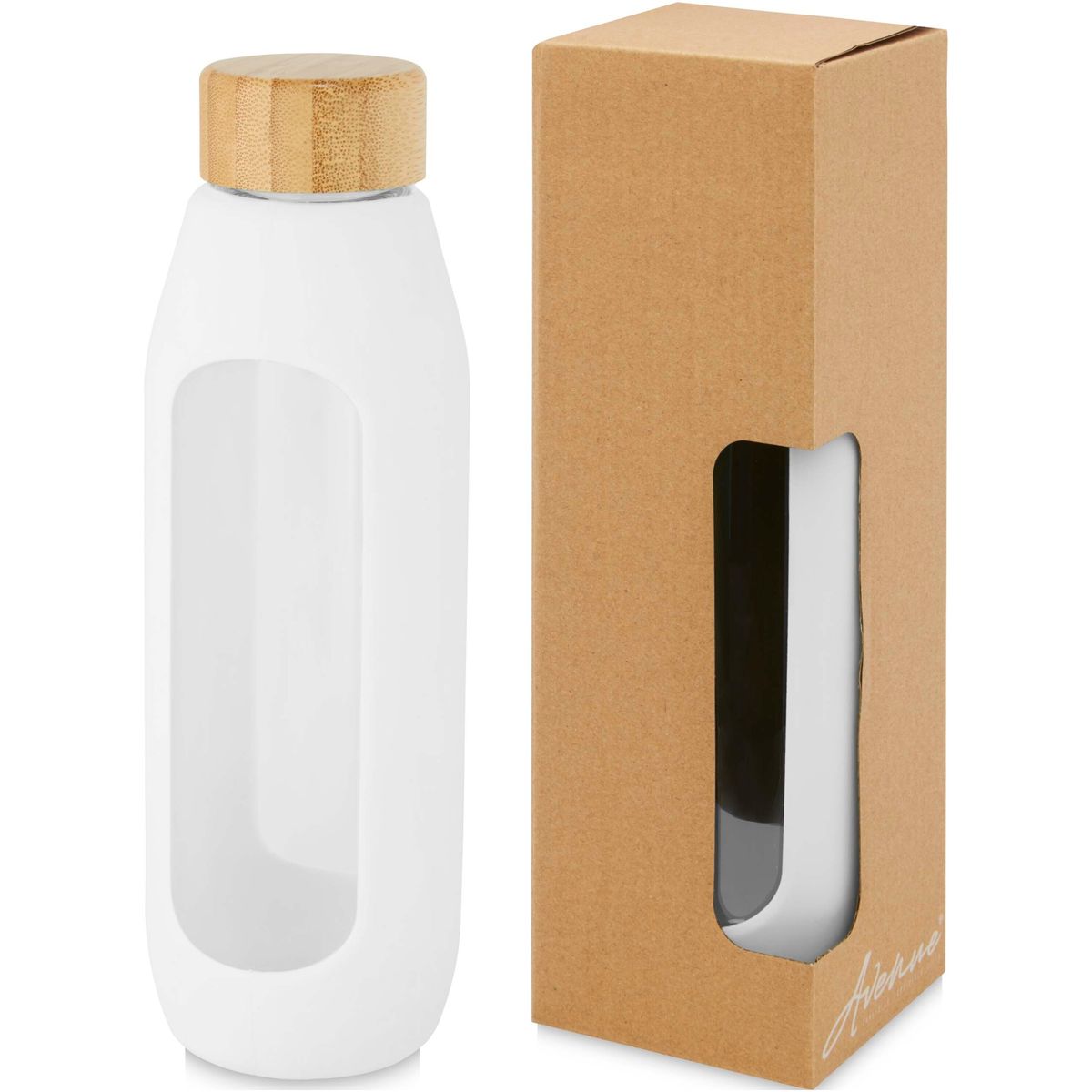 Borracce in vetro borosilicato da 600 ml con impugnatura in silicone