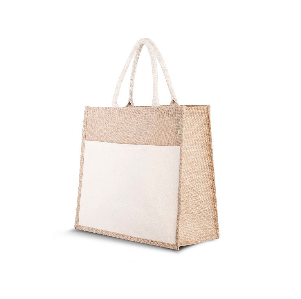 10 pezzi Borsa Spiaggia di Juta Combi 37x42x20cm