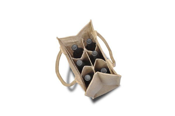 10 pezzi Borsa Bottiglia Juta Multifunctional 38x27.5x19.5cm