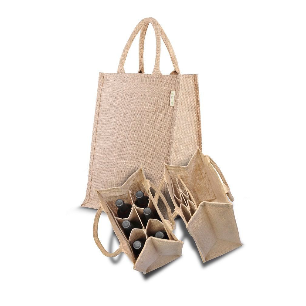 10 pezzi Borsa Bottiglia Juta Multifunctional 38x27.5x19.5cm
