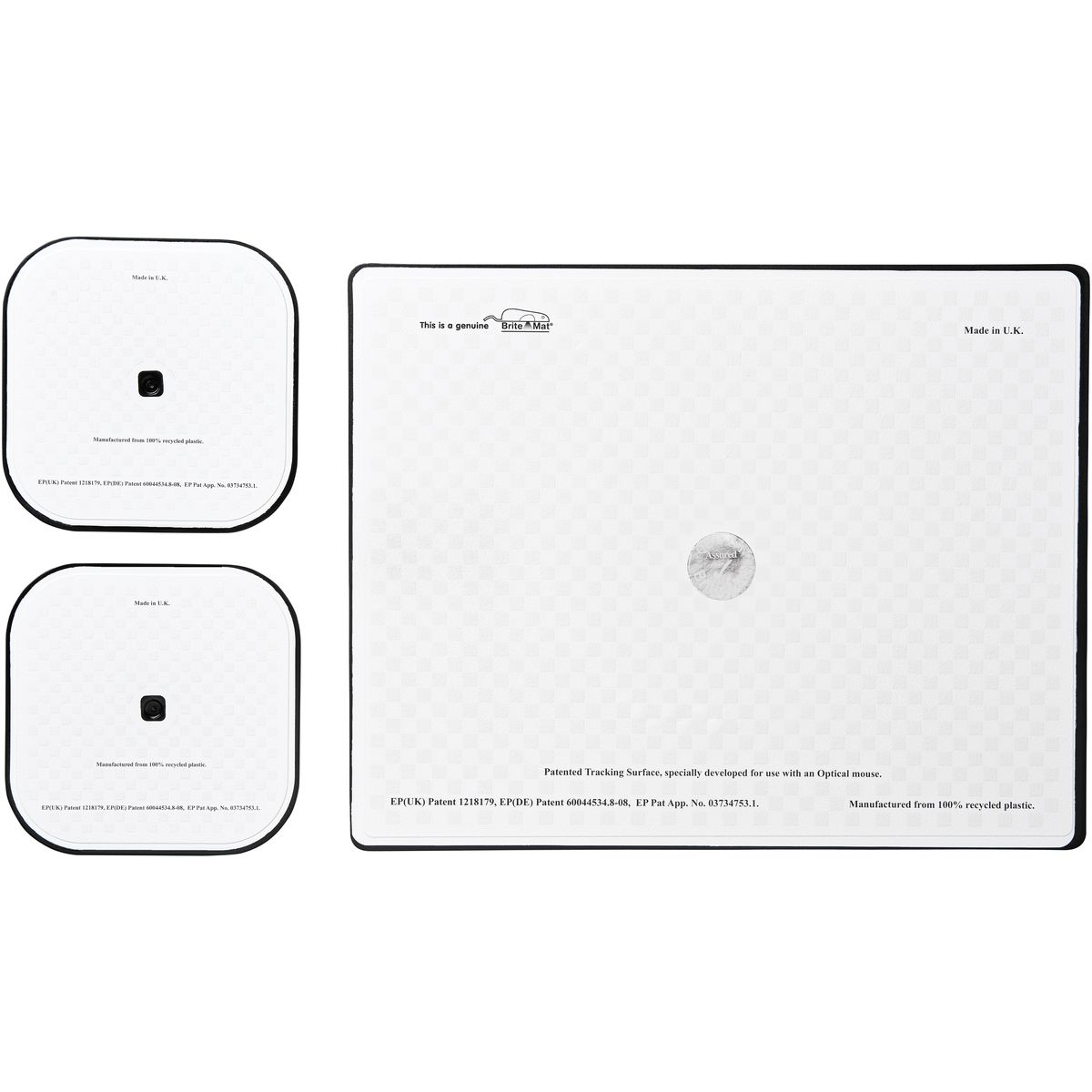 Set combinati con tappetino per mouse e 2 sottobicchieri quadrati