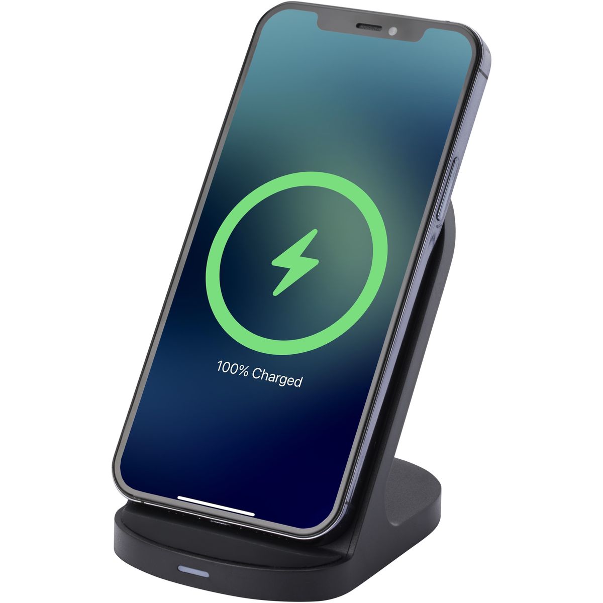 Caricabatterie wireless da 15 W con doppia bobina in plastica riciclata