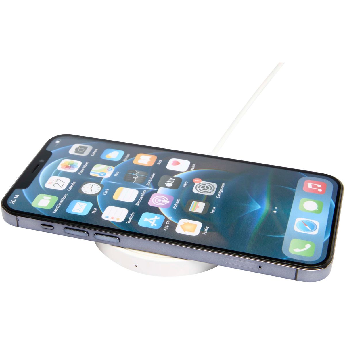 Caricabatterie wireless da 15 W in plastica riciclata