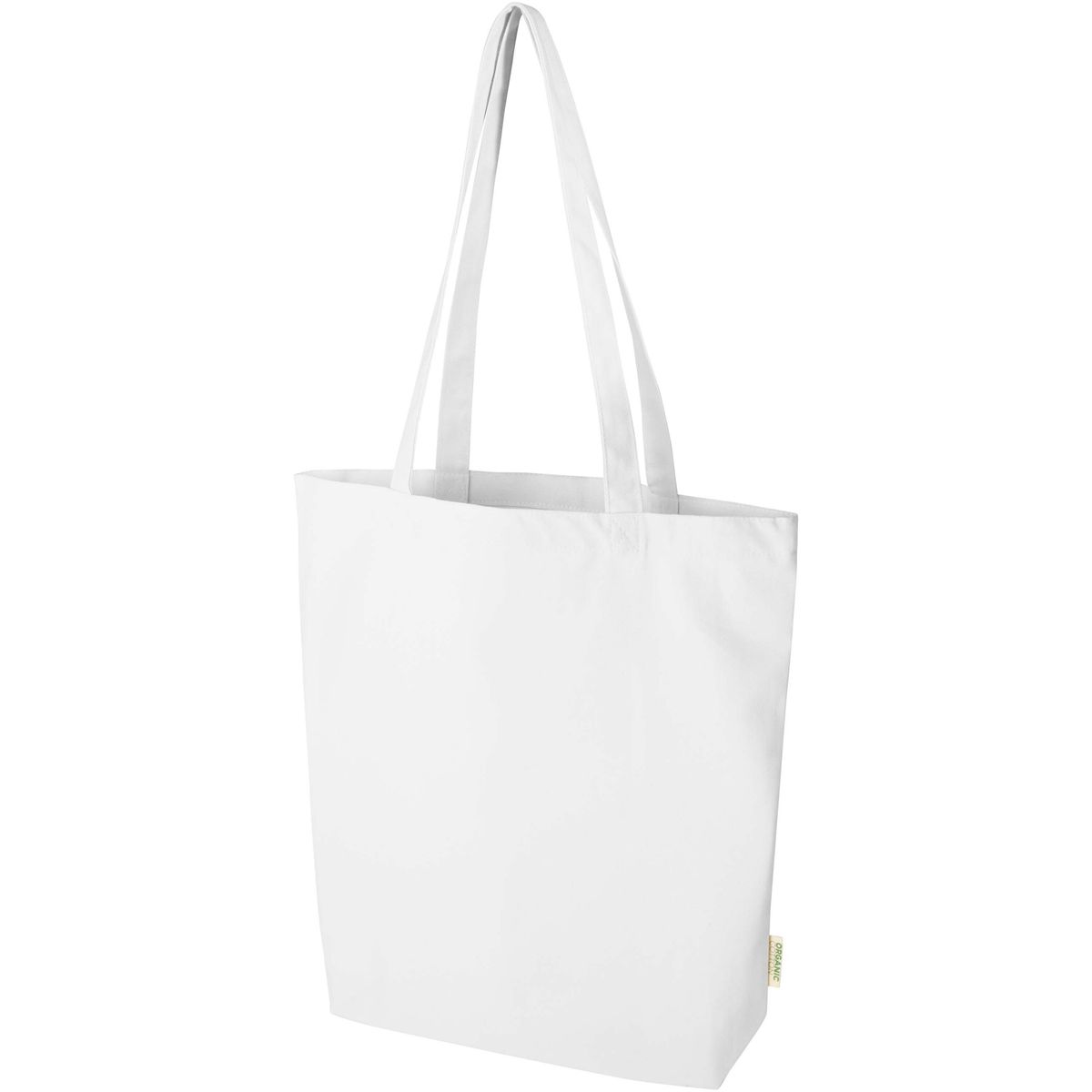 Shopper in cotone biologico con fondo largo, 180 g/m², 11 litri