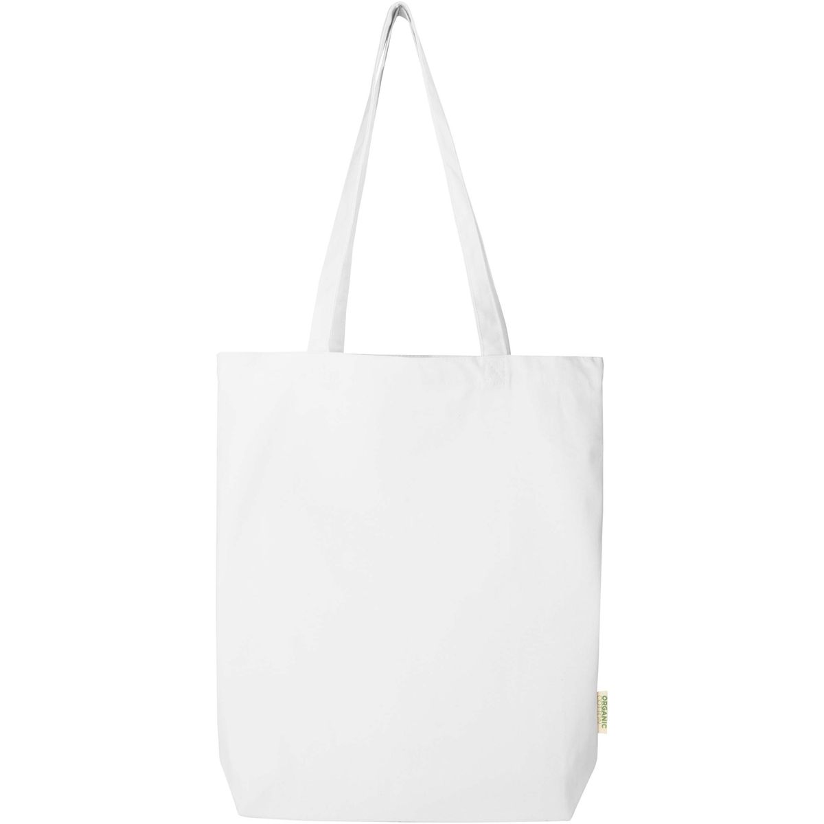 Shopper in cotone biologico con fondo largo, 180 g/m², 11 litri