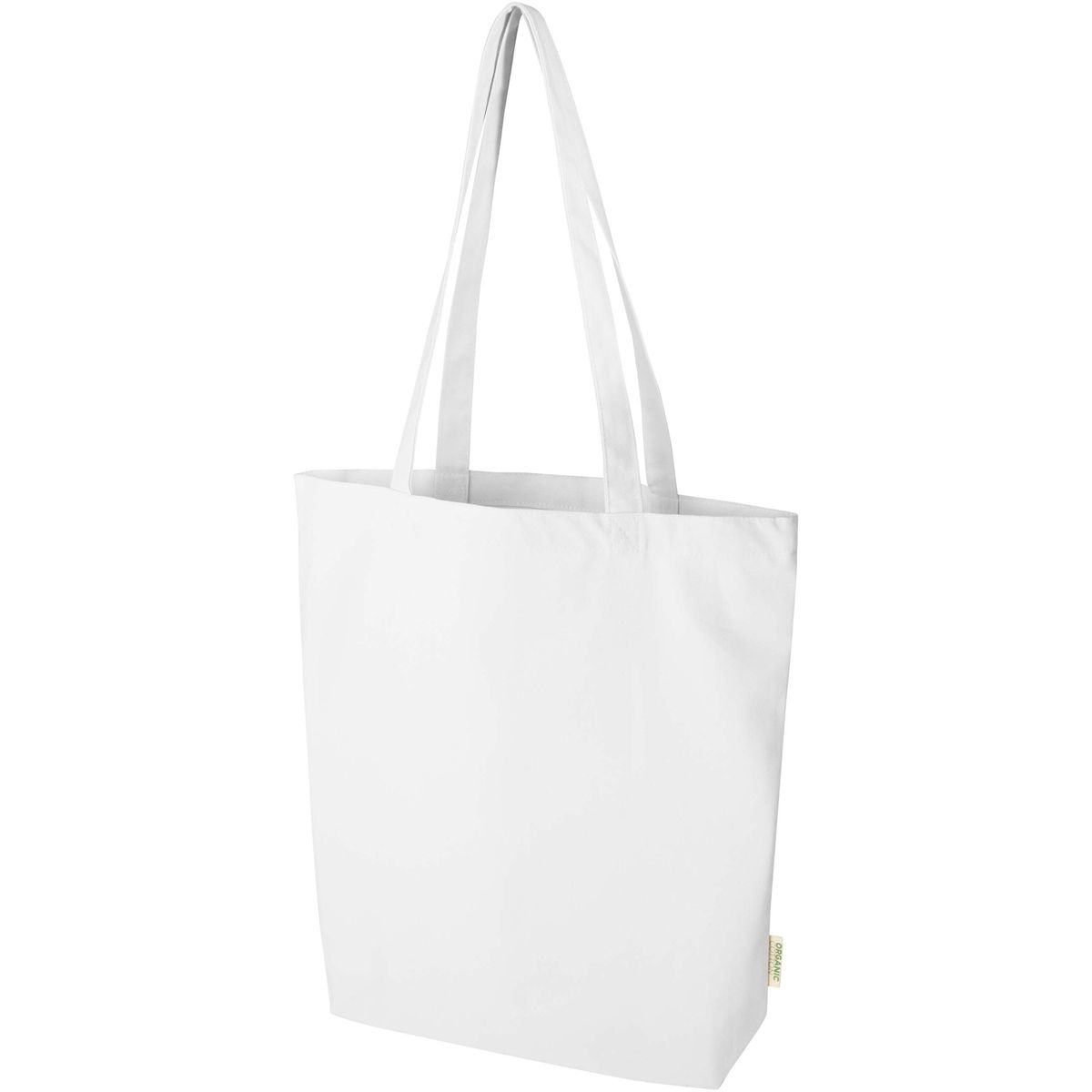 Shopper in cotone biologico con fondo largo, 270 g/m², 10 litri