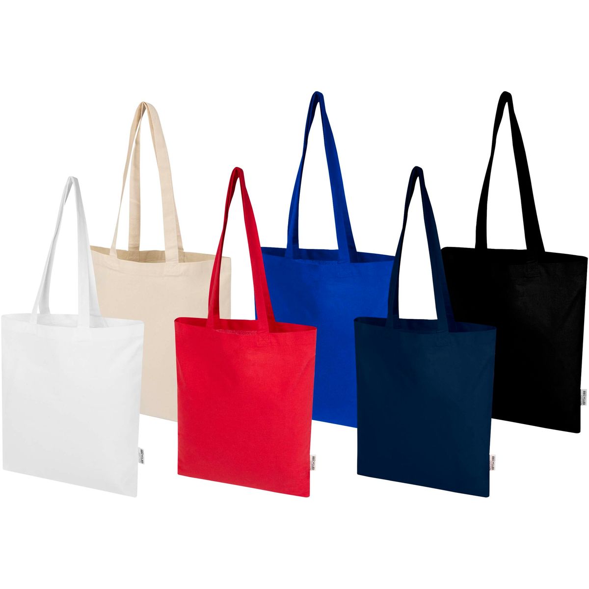 Shopper in cotone e poliestere riciclati, 180 g/m², 7 litri