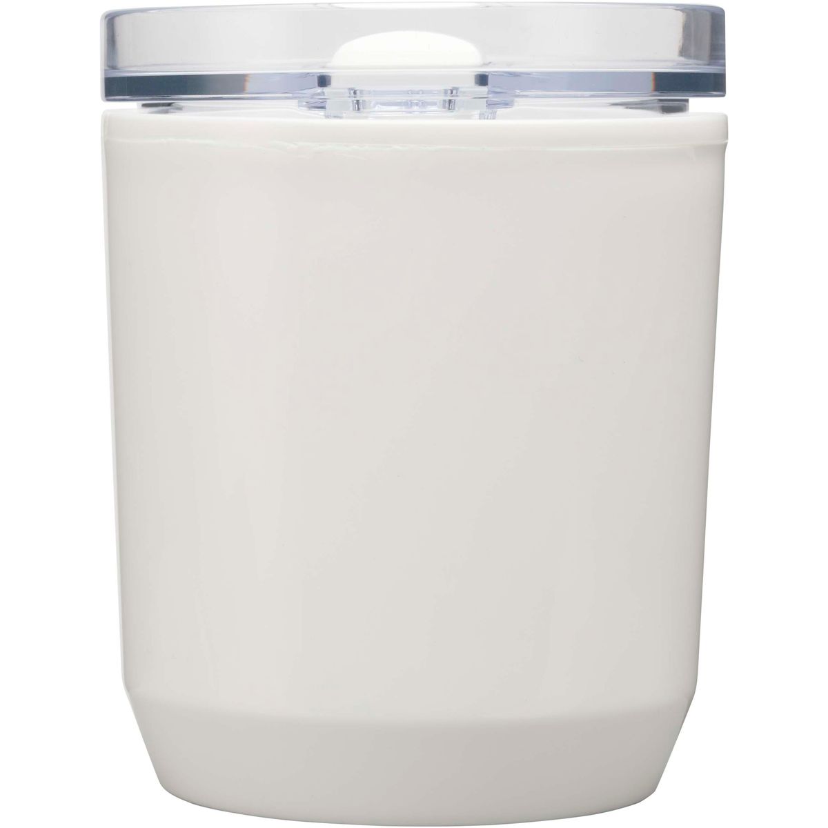 Bicchieri a doppia parete da 180 ml in plastica riciclata con coperchio scorrevole