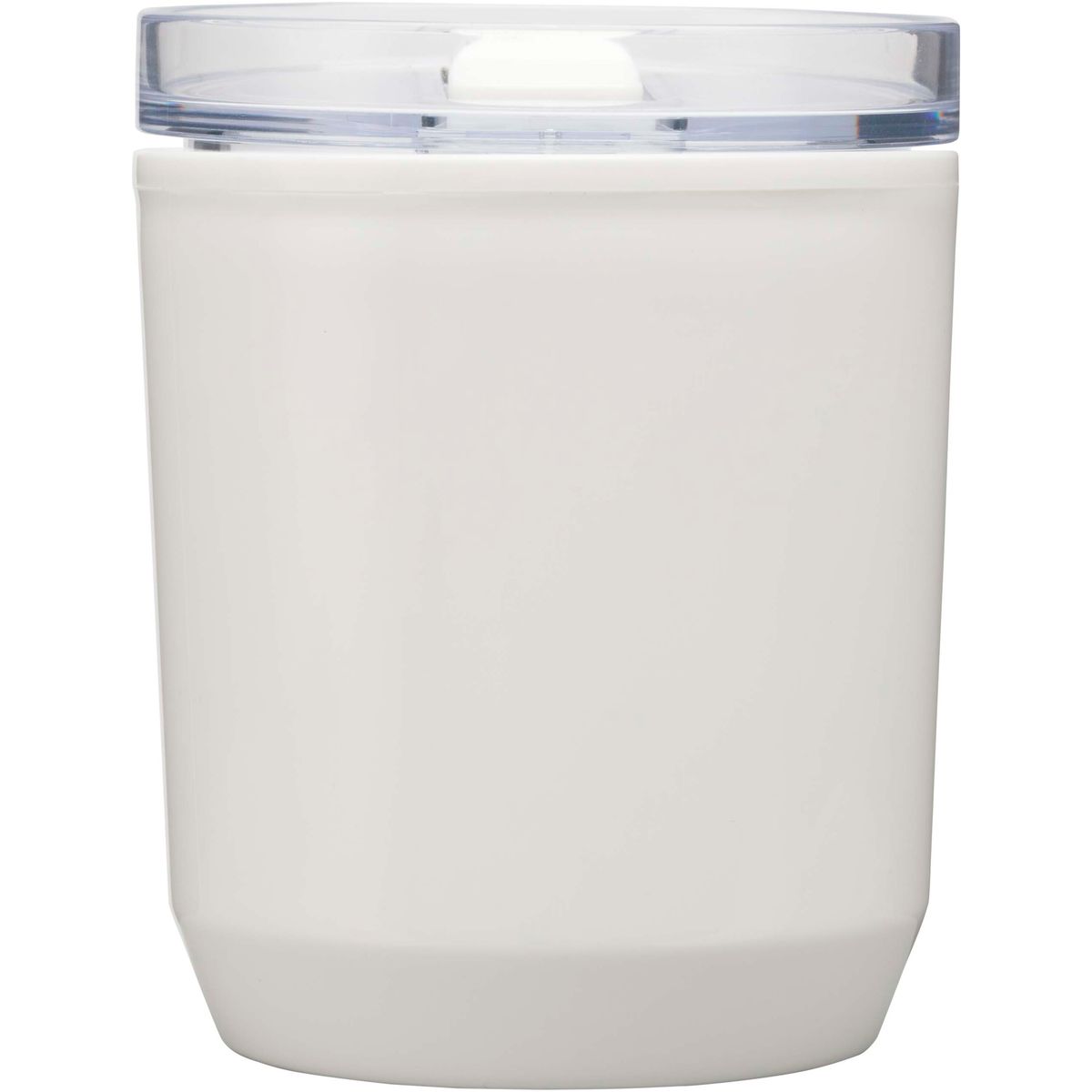 Bicchieri a doppia parete da 180 ml in plastica riciclata con coperchio scorrevole