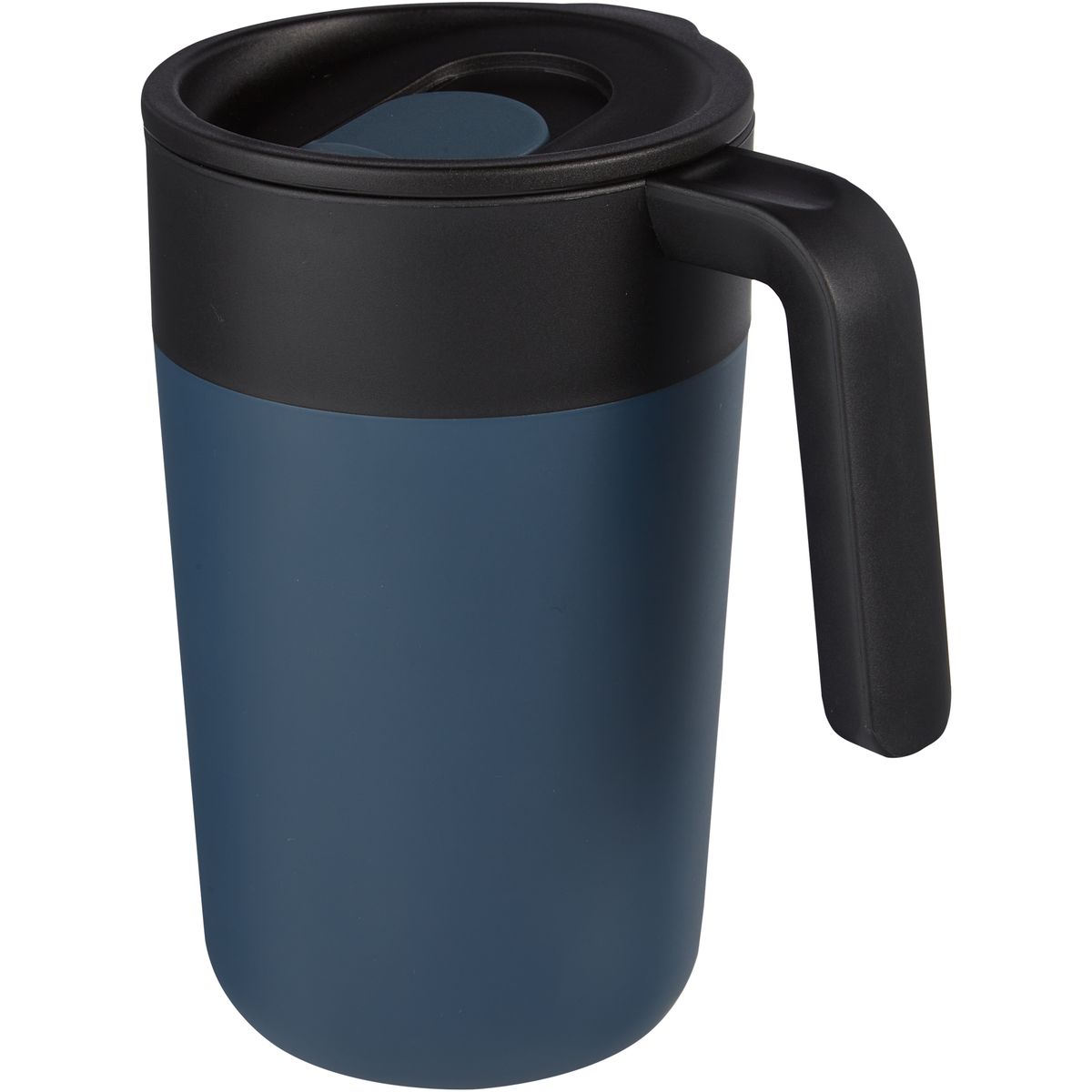 Tazze a doppia parete da 400 ml in acciaio inox e plastica riciclata