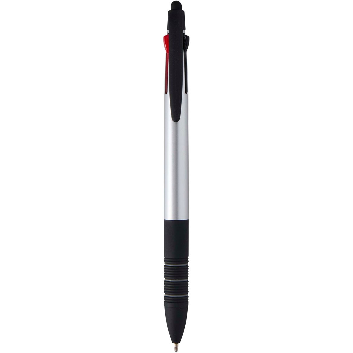 Penne a sfera 3 in 1 riciclate con stylus, inchiostro nero, blu e rosso
