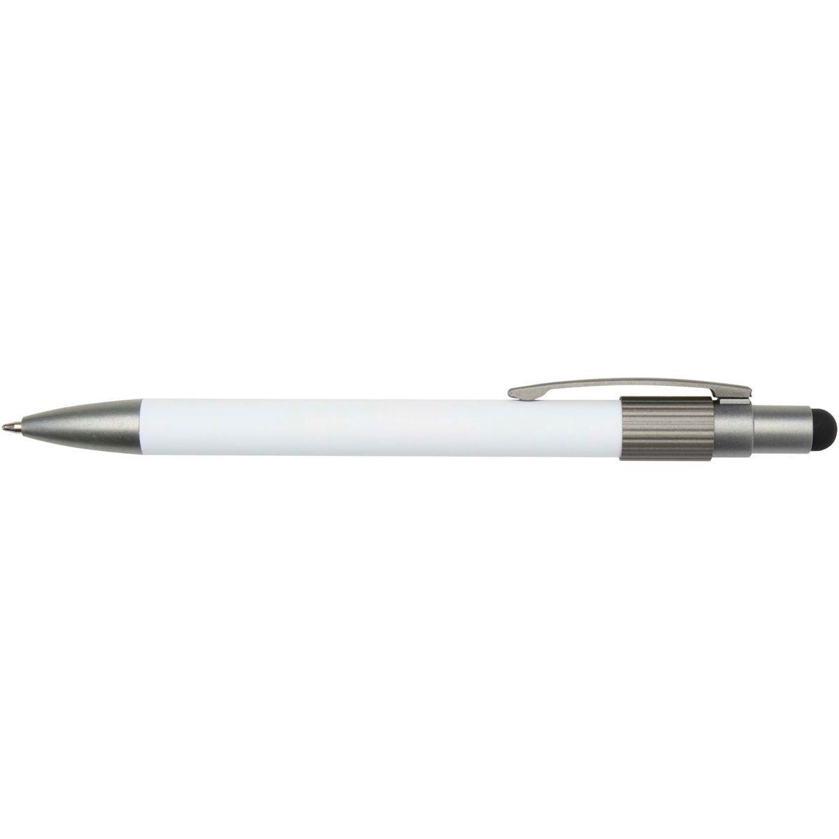 Penne a sfera riciclate con stylus e fidget spinner, inchiostro blu