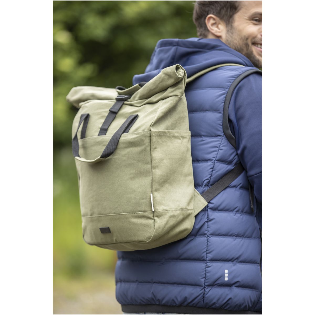 Zaini roll-top in canvas riciclato da 15 pollici, 15 litri