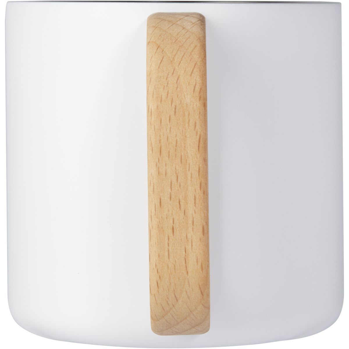 Tazze isolate in acciaio inox riciclato da 360 ml con manico in legno di faggio