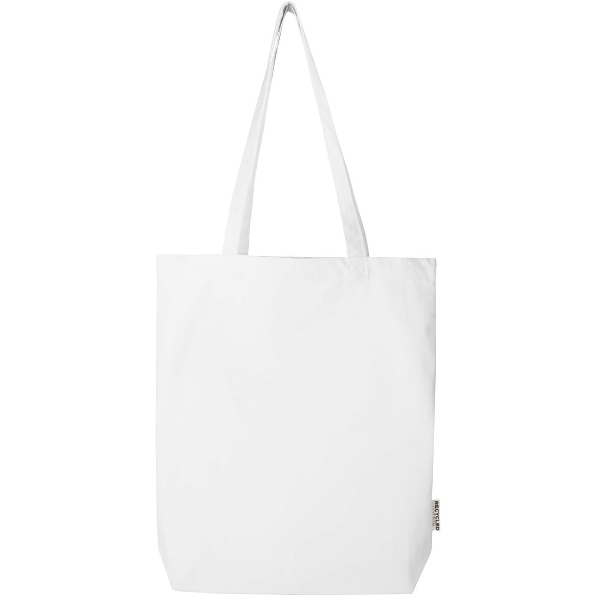 Shopper in cotone riciclato con fondo largo, 270 g/m², 10 litri