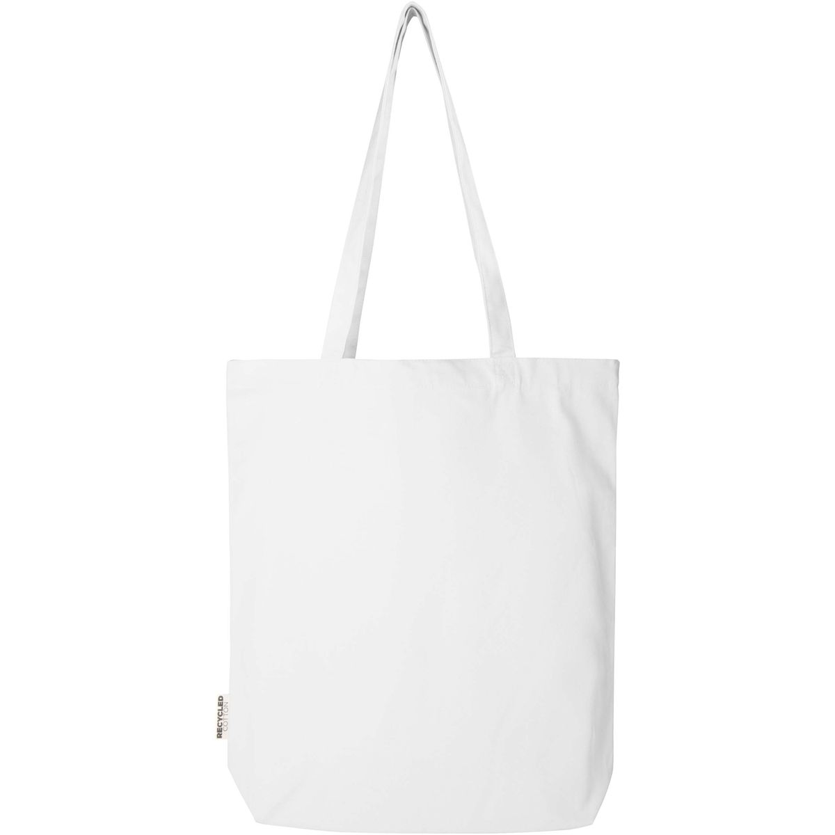 Shopper in cotone riciclato con fondo largo, 270 g/m², 10 litri