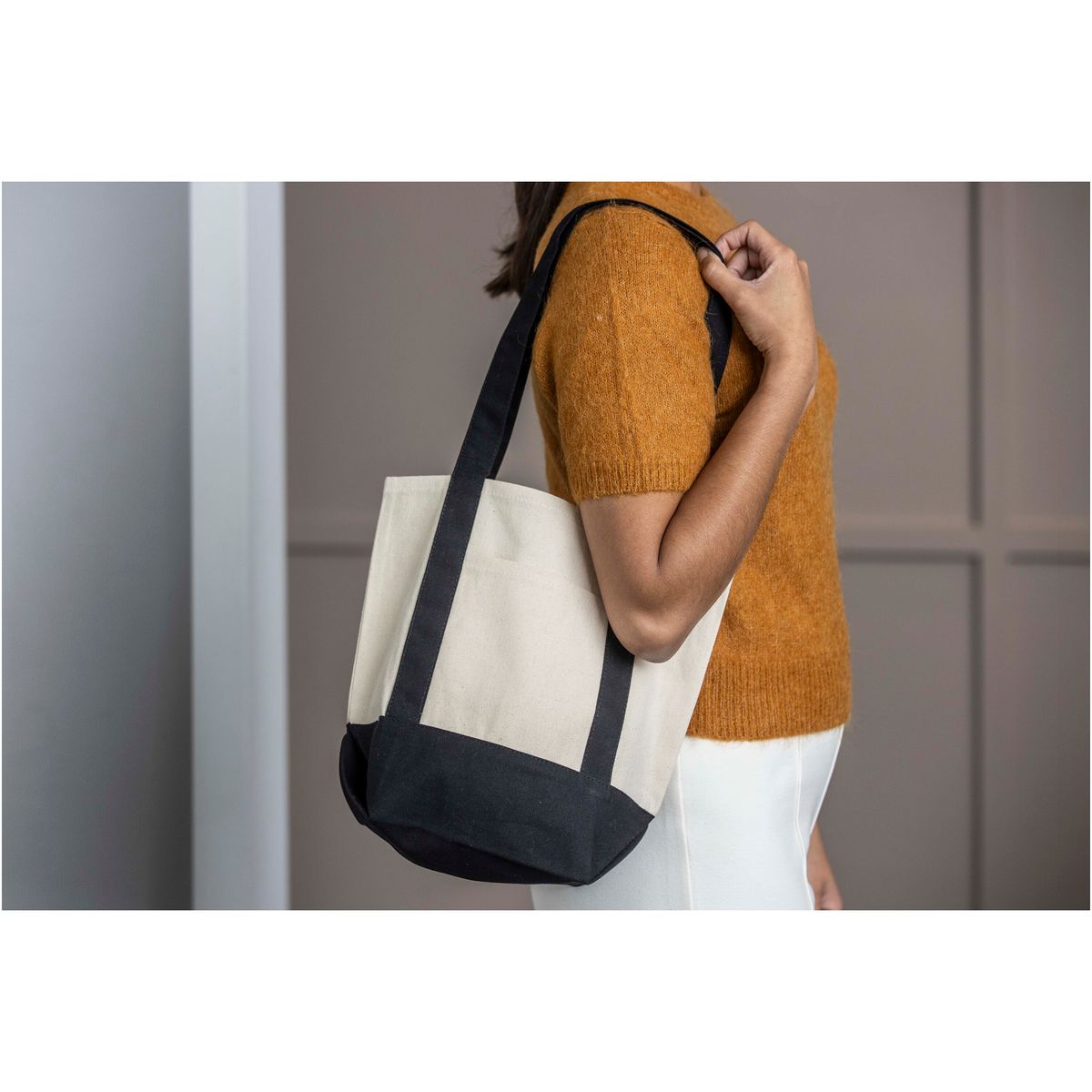 Mini shopper in cotone riciclato 320 g/m²