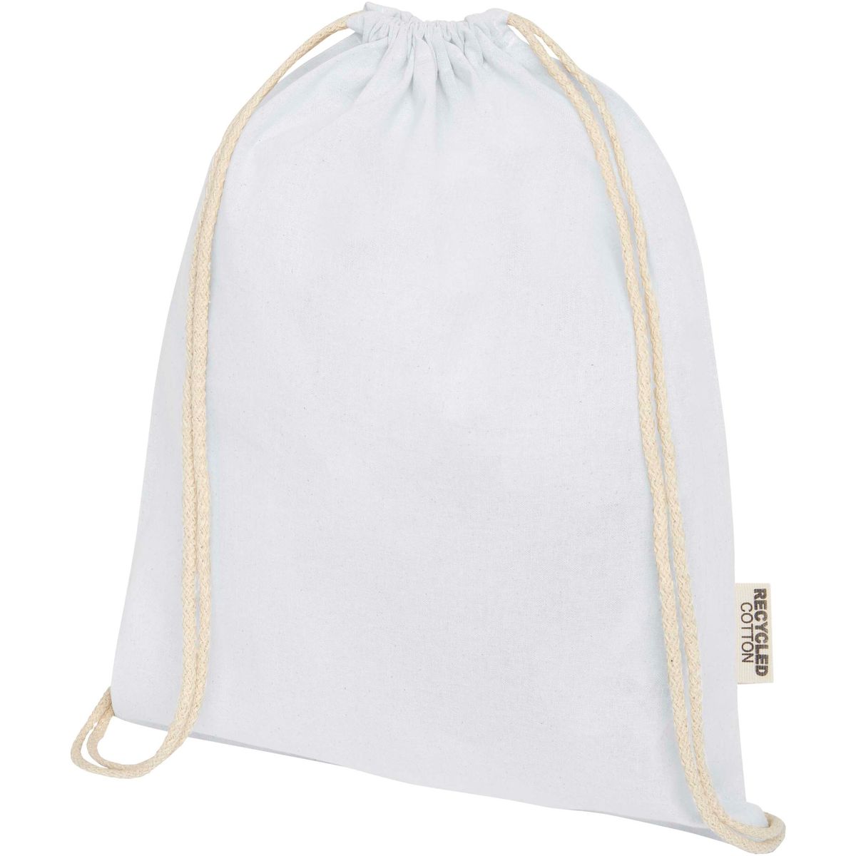 Sacche con coulisse in cotone riciclato, 140 g/m²