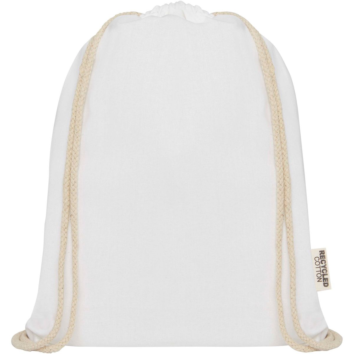 Sacche con coulisse in cotone riciclato, 140 g/m²