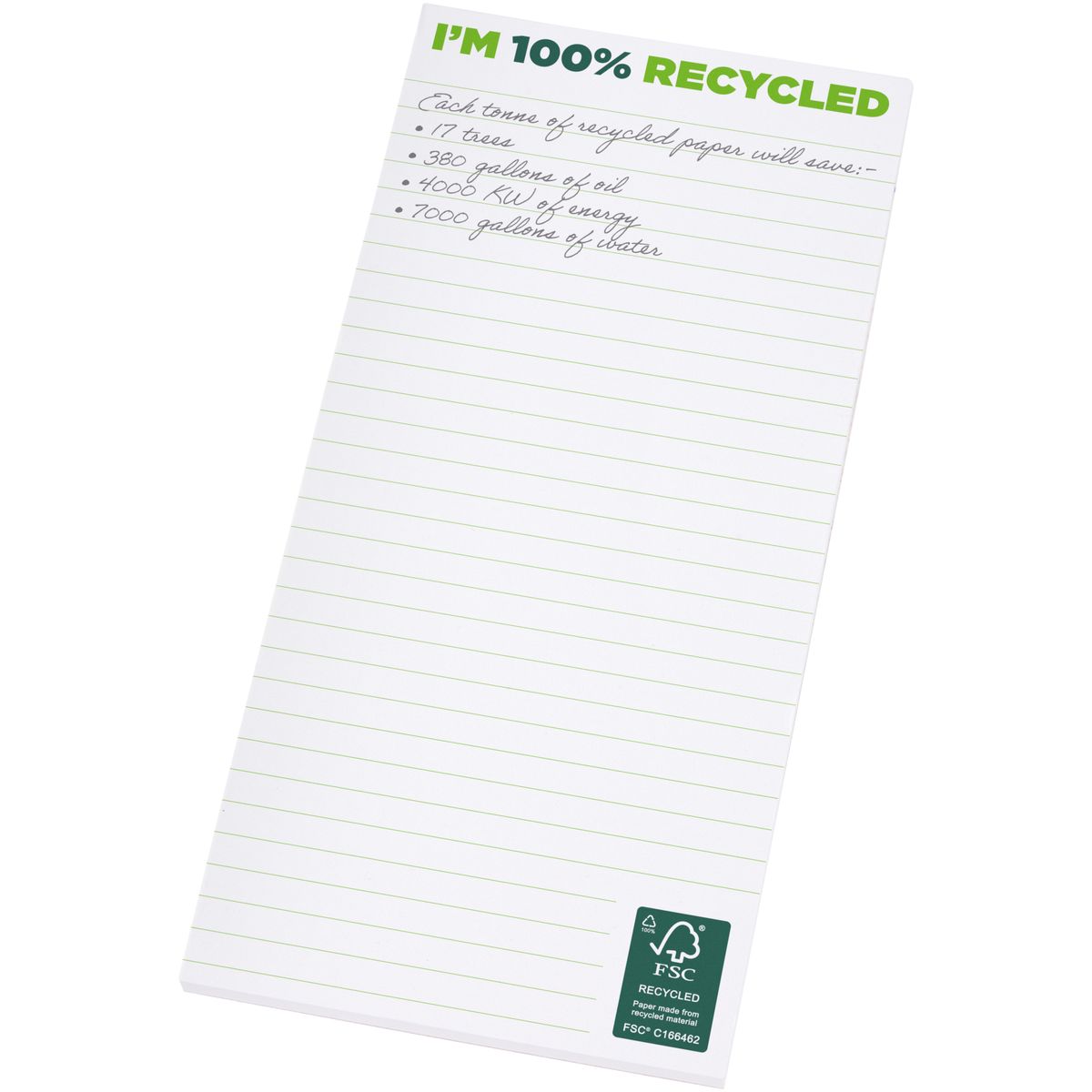 Block notes 1/3 A4 riciclati, 80 g/m²