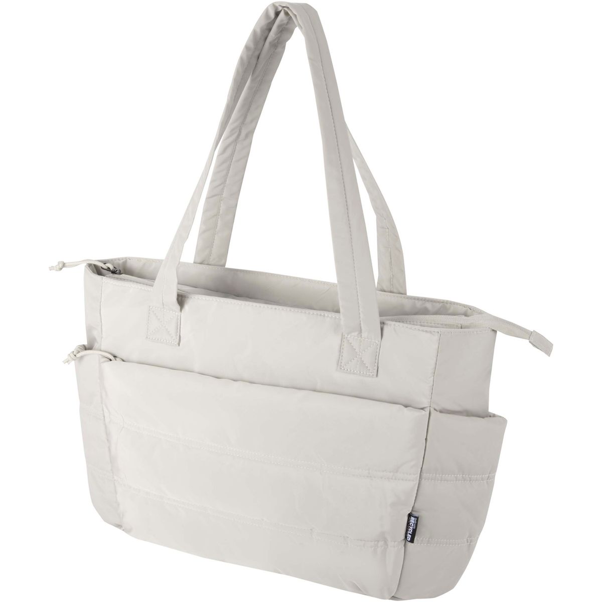 Shopper porta PC riciclate in stile puffer, 15,6 pollici, 18 litri