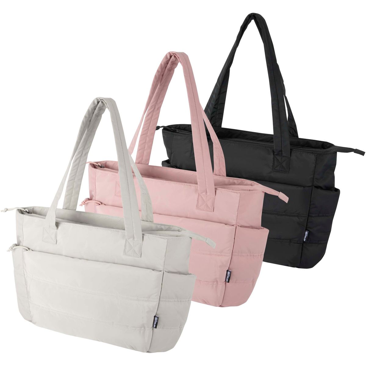 Shopper porta PC riciclate in stile puffer, 15,6 pollici, 18 litri