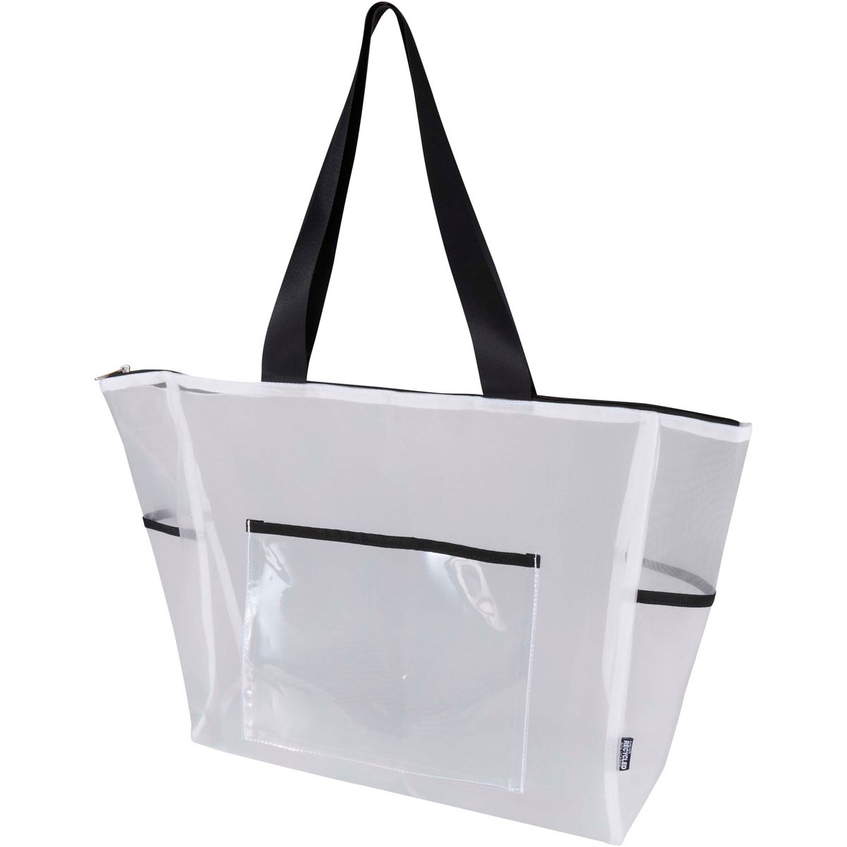 Shopper in rete riciclata con cerniera, 23 litri
