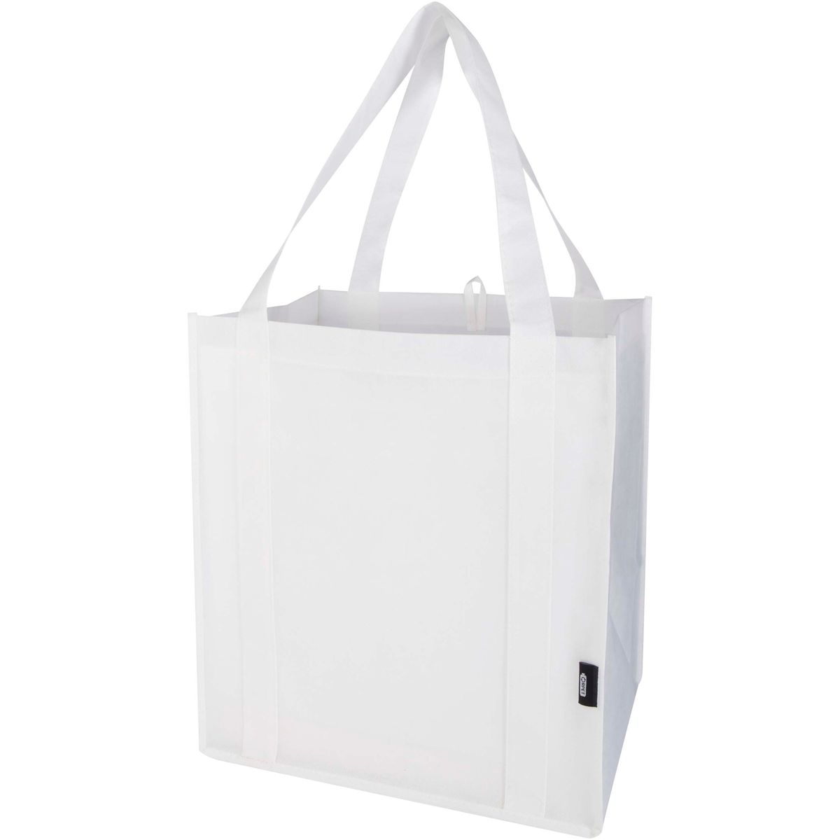 Shopper in tessuto non tessuto riciclato con fondo rigido, 29 litri