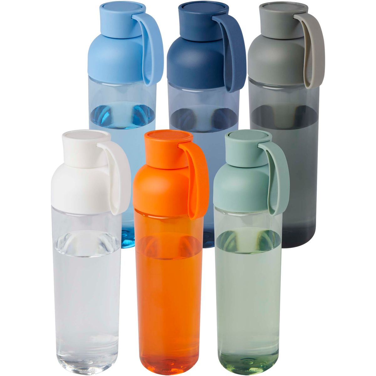 Borracce in PET riciclato da 600 ml con manico in silicone