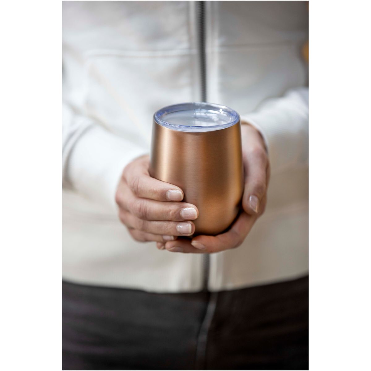 Tazze termiche in acciaio inox riciclato da 350 ml con isolamento sottovuoto in rame