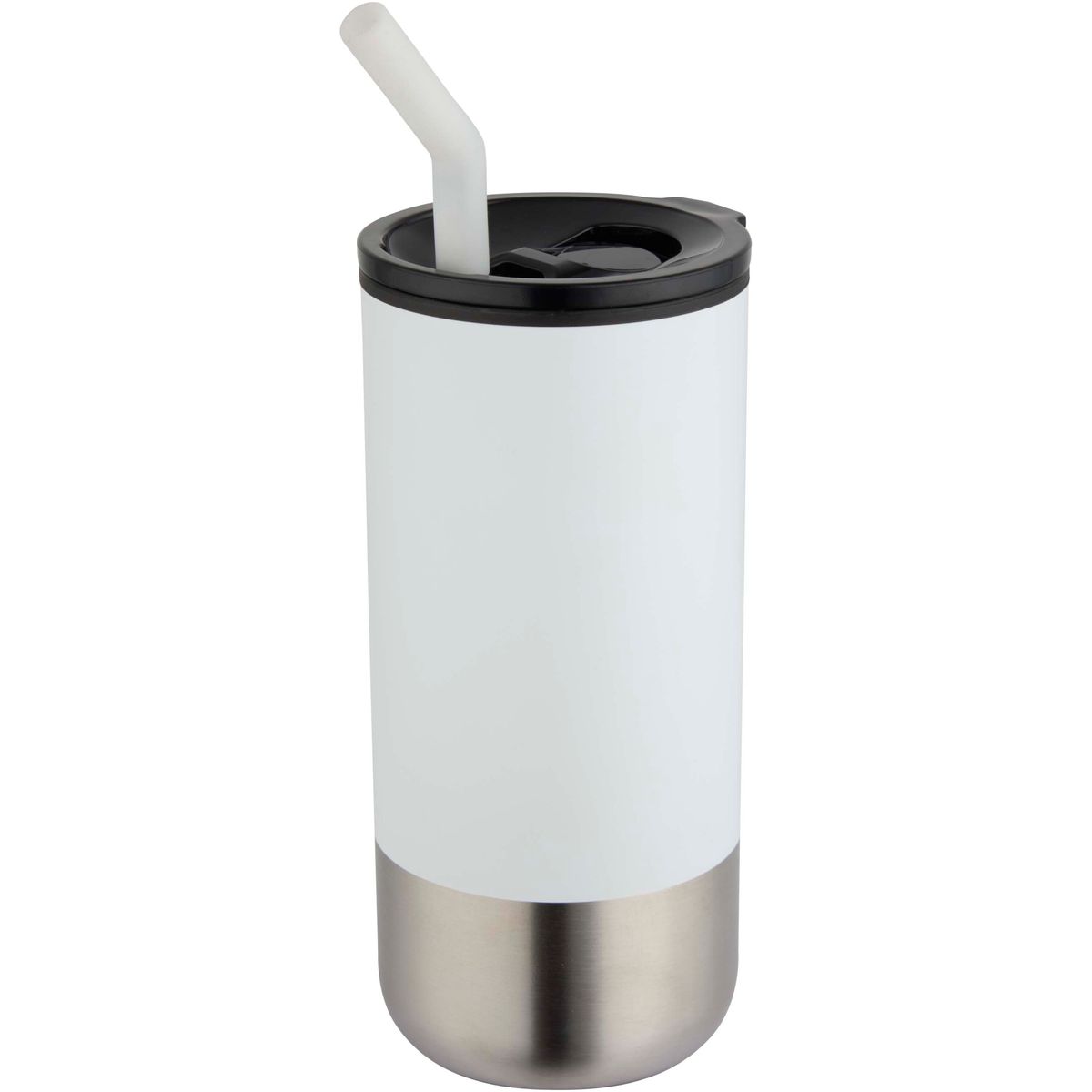 Tazze termiche in acciaio inox riciclato con cannuccia in acciaio inox
