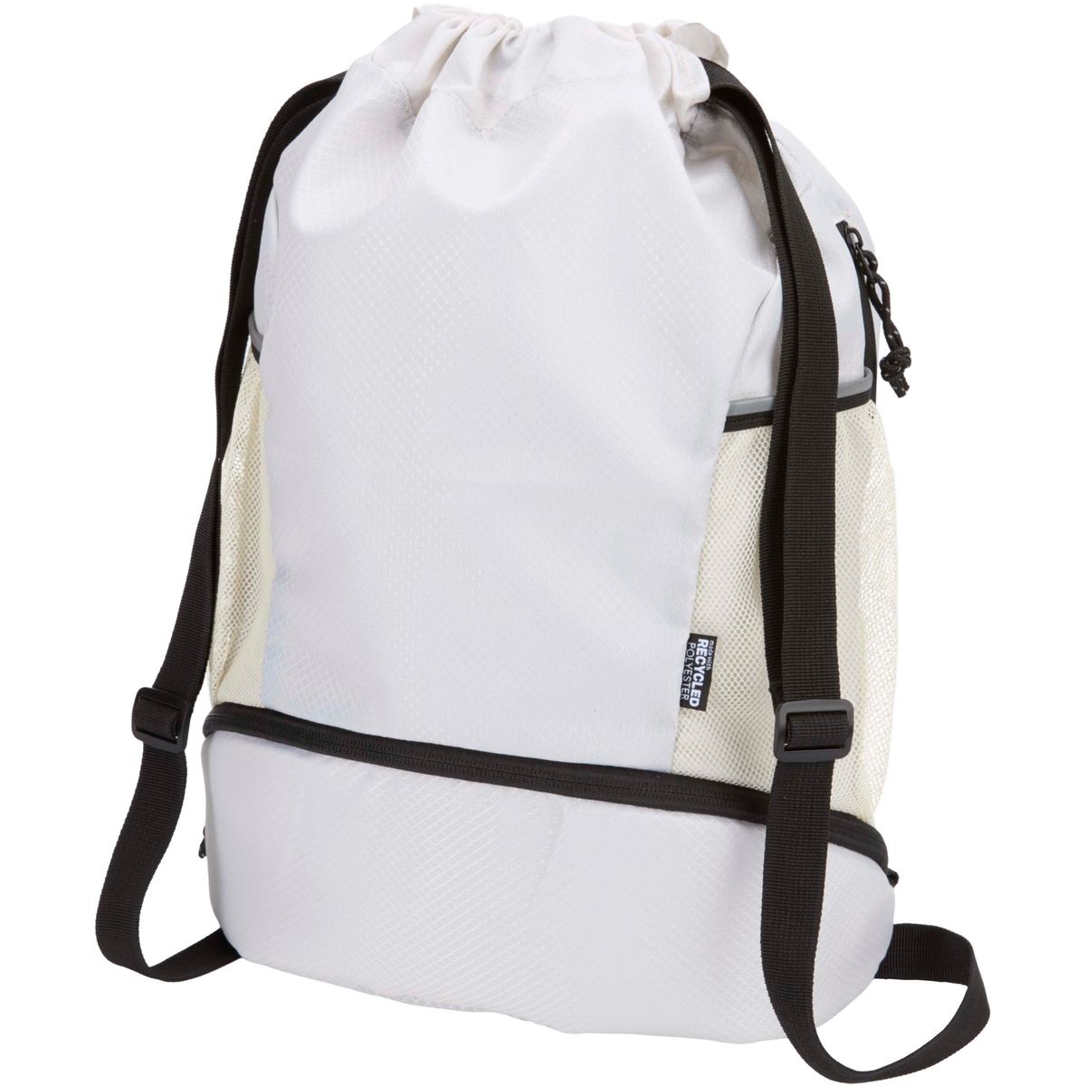 Borse sportive riciclate con coulisse e scomparto inferiore, 18 litri