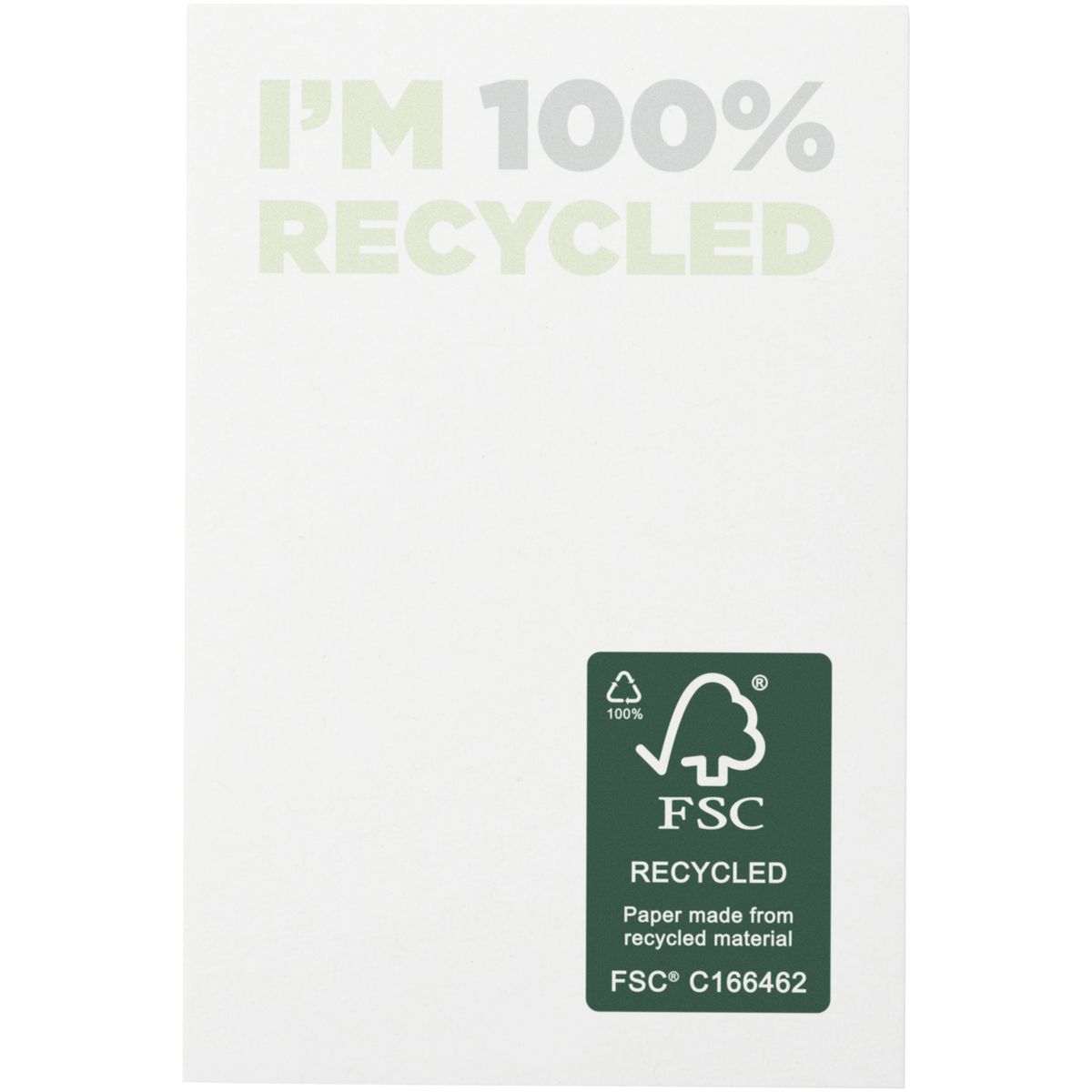 Foglietti adesivi riciclati 50 x 75 mm, 80 g/m²