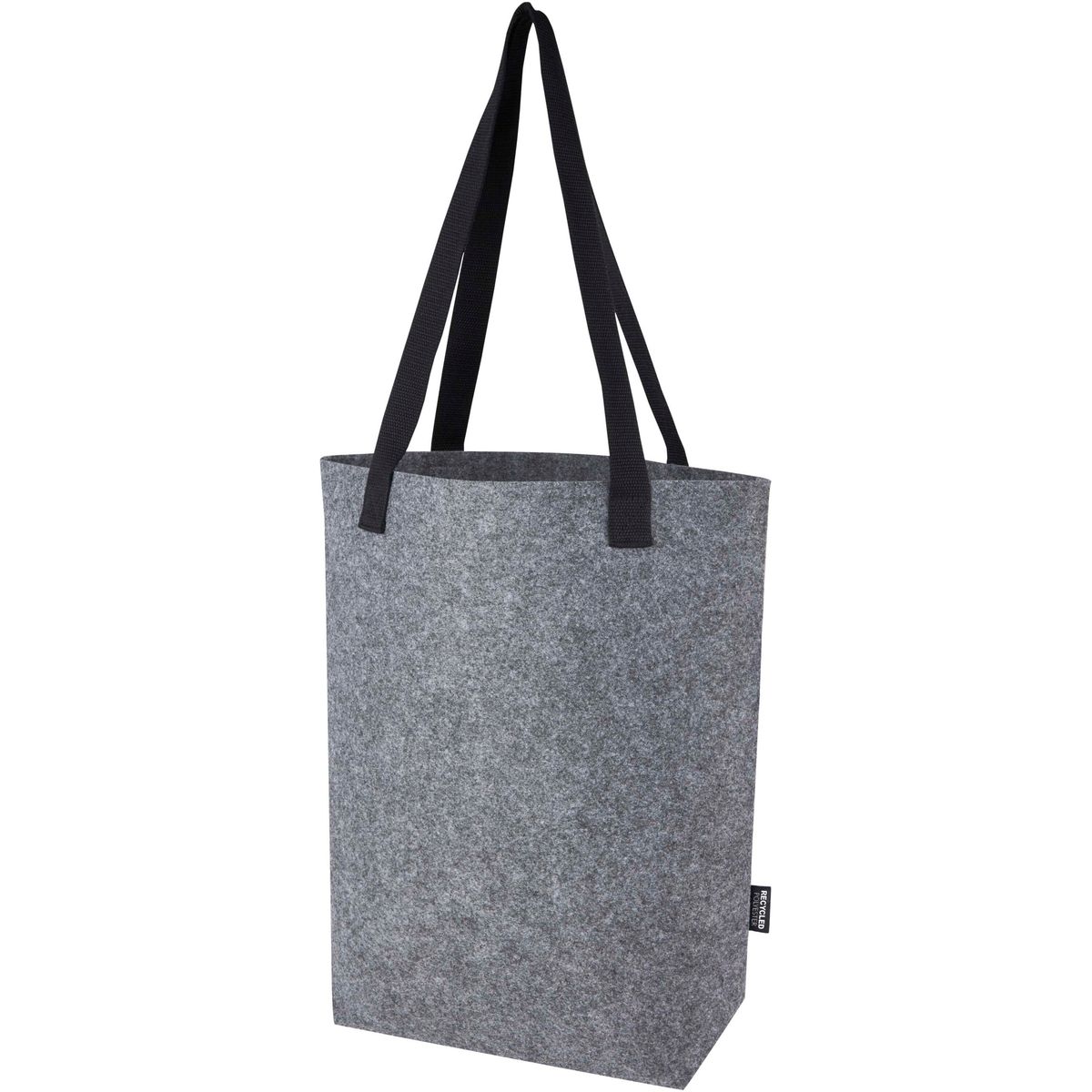 Shopper in feltro riciclato con fondo largo, 12 litri
