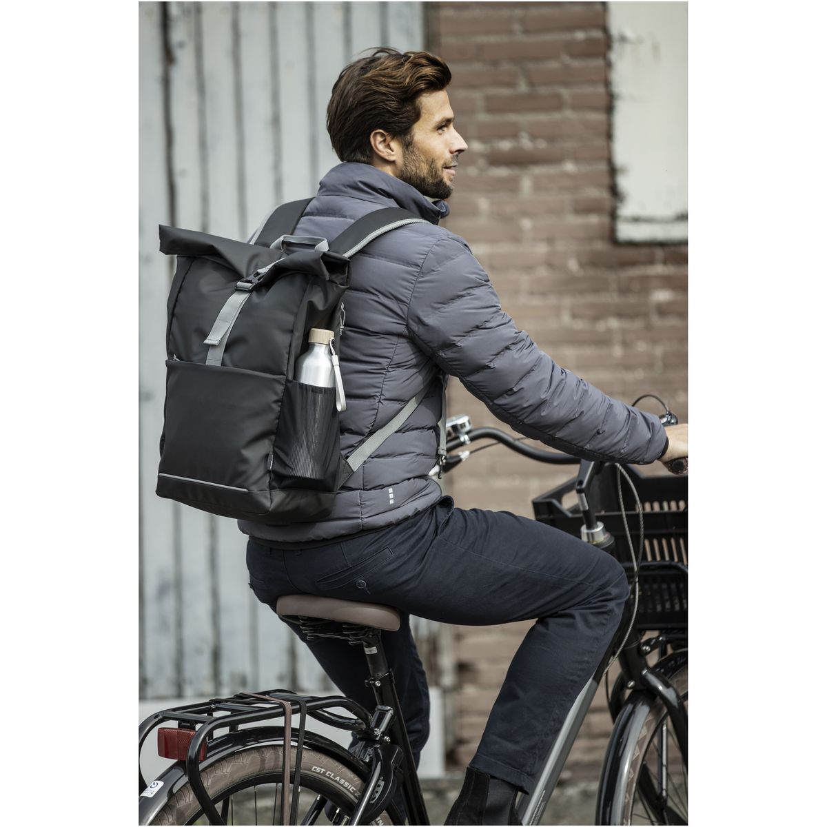 Borse da bici riciclate resistenti all'acqua con scomparto laptop, 20 litri
