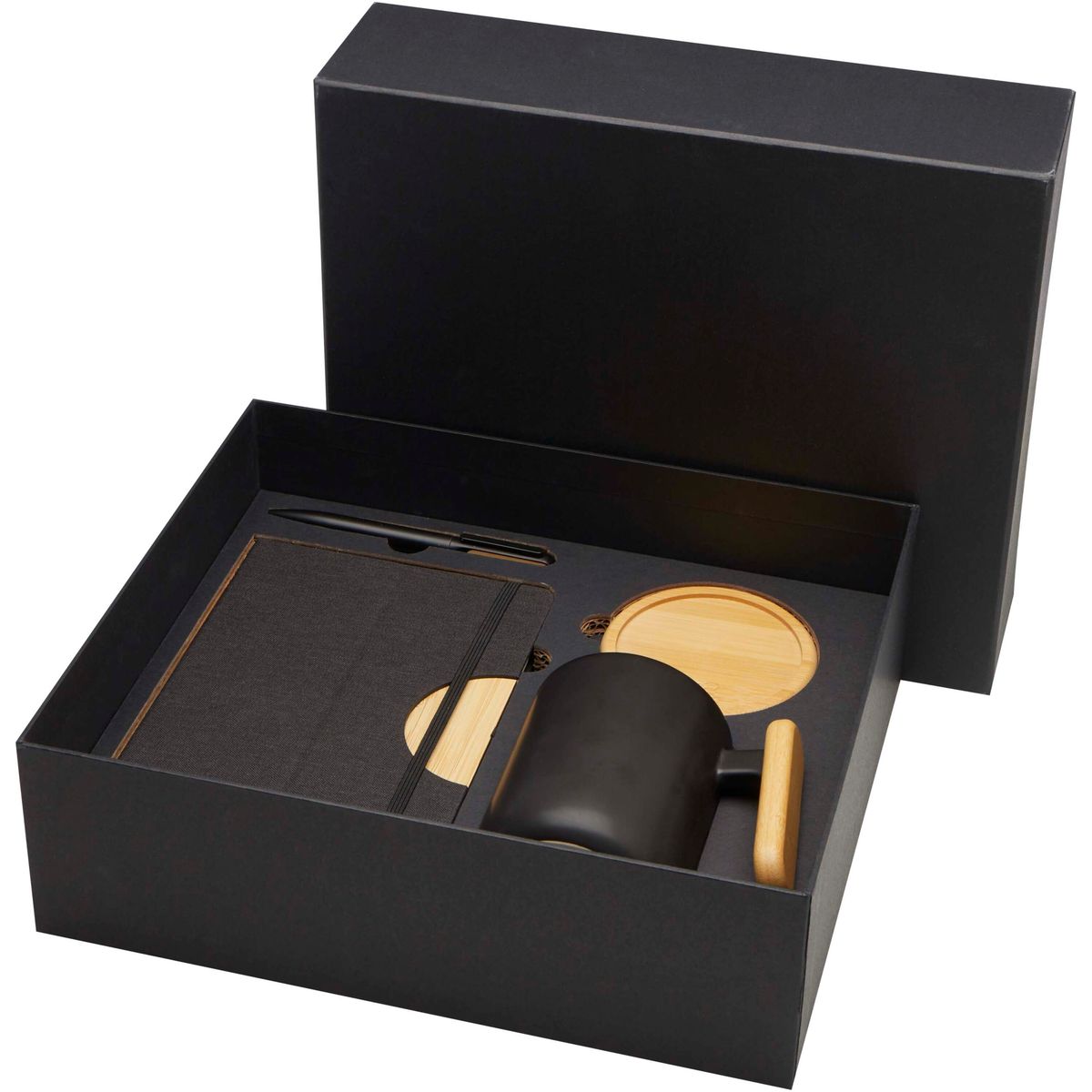 Set regalo con taccuino A5, penna a sfera, tazza e sottobicchiere