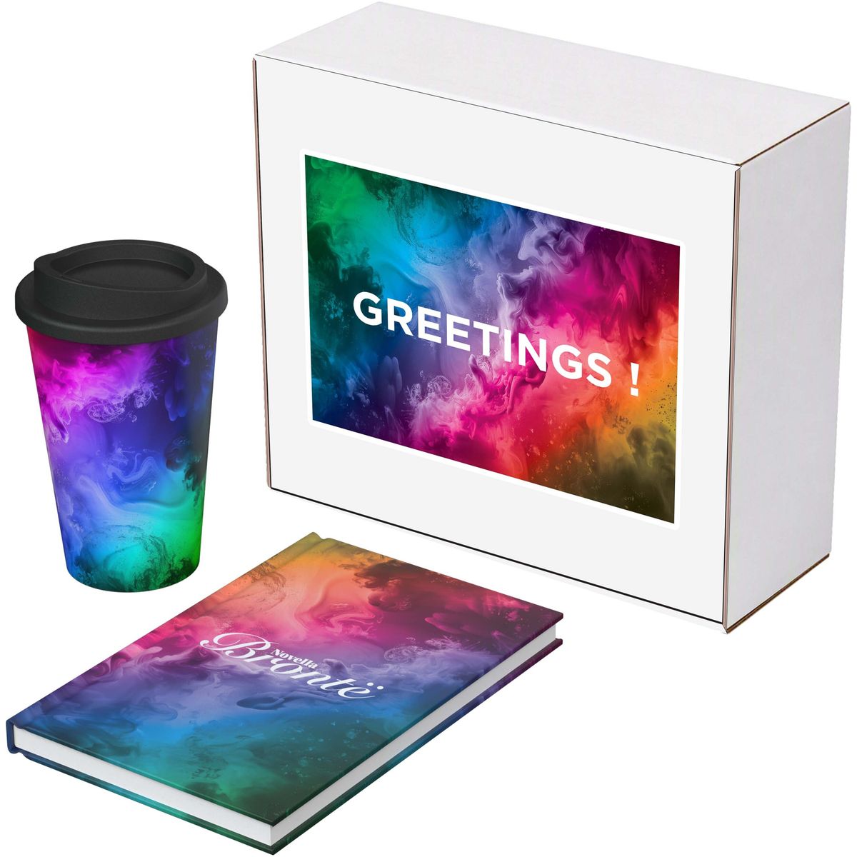 Set regalo con tazza da 350 ml e taccuino A5 con copertina rigida