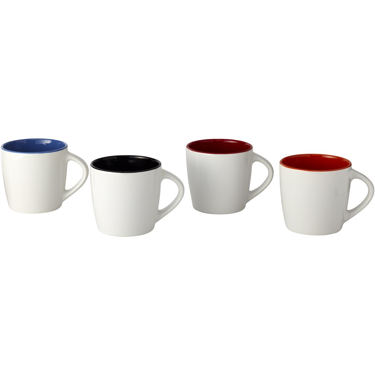 Tazze in ceramica lucide da 340 ml con interno colorato