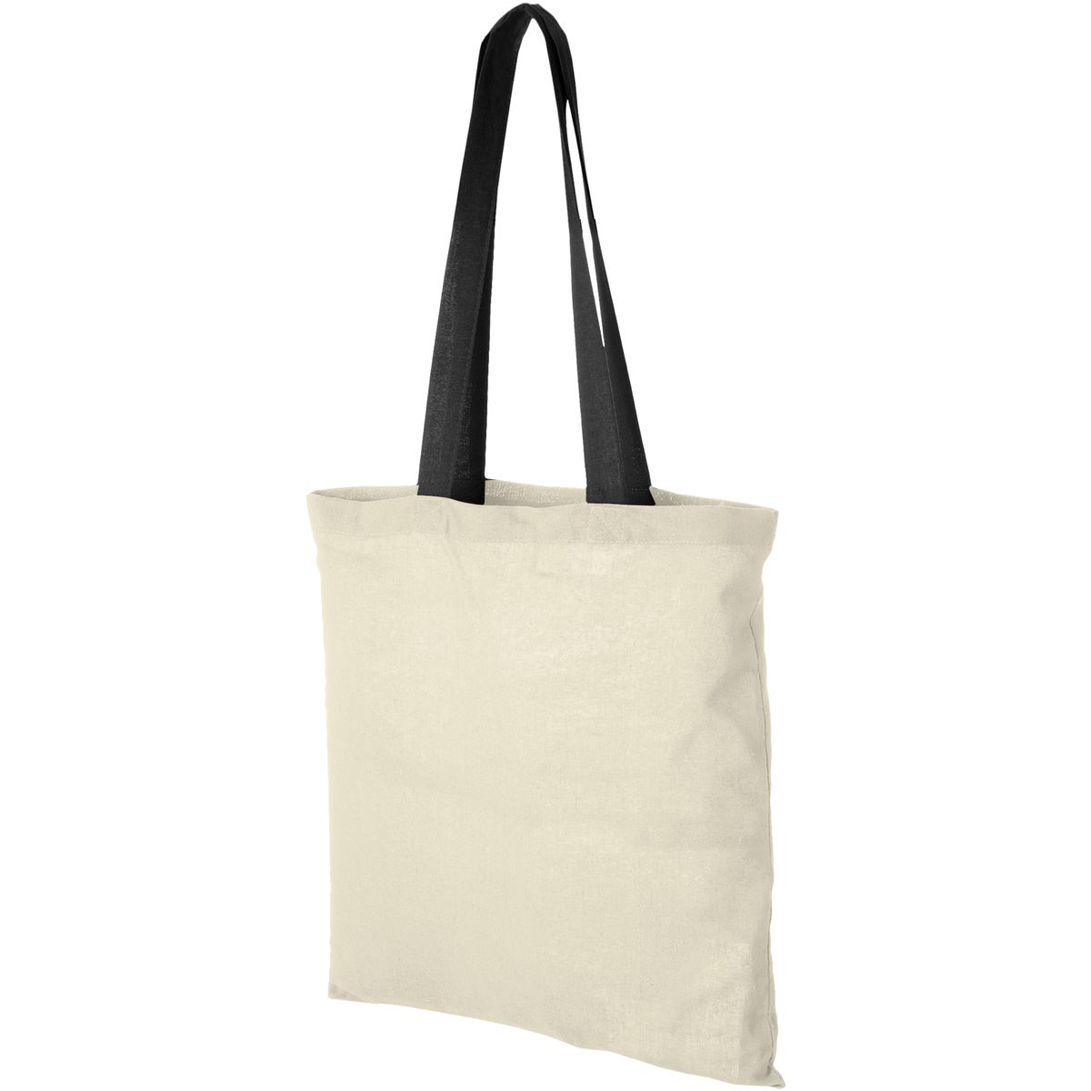 Shopper in cotone con manici colorati, 100 g/m², 7 litri