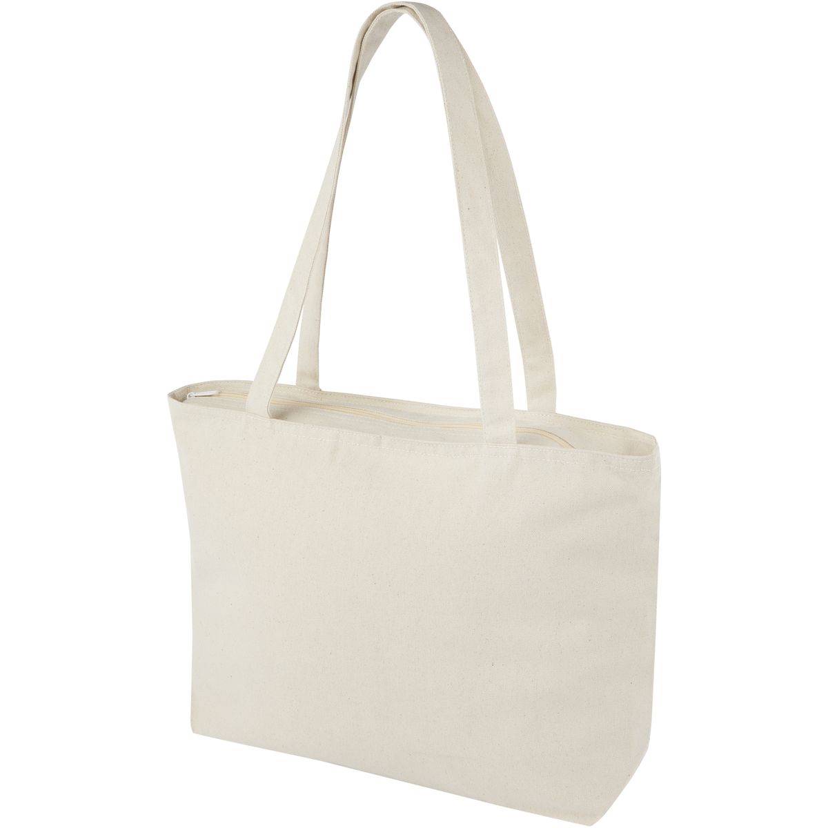 Shopper in cotone con zip, 320 g/m², 15 litri