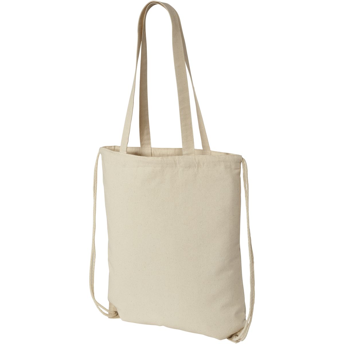 Sacche con coulisse in cotone con manici, 240 g/m², 6 litri
