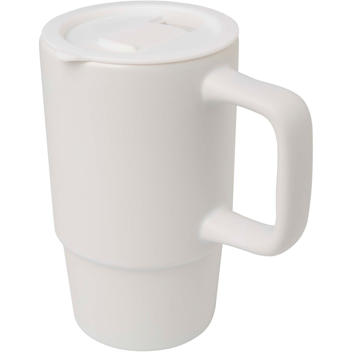 Tazze in ceramica da 450 ml con coperchio antigoccia in plastica