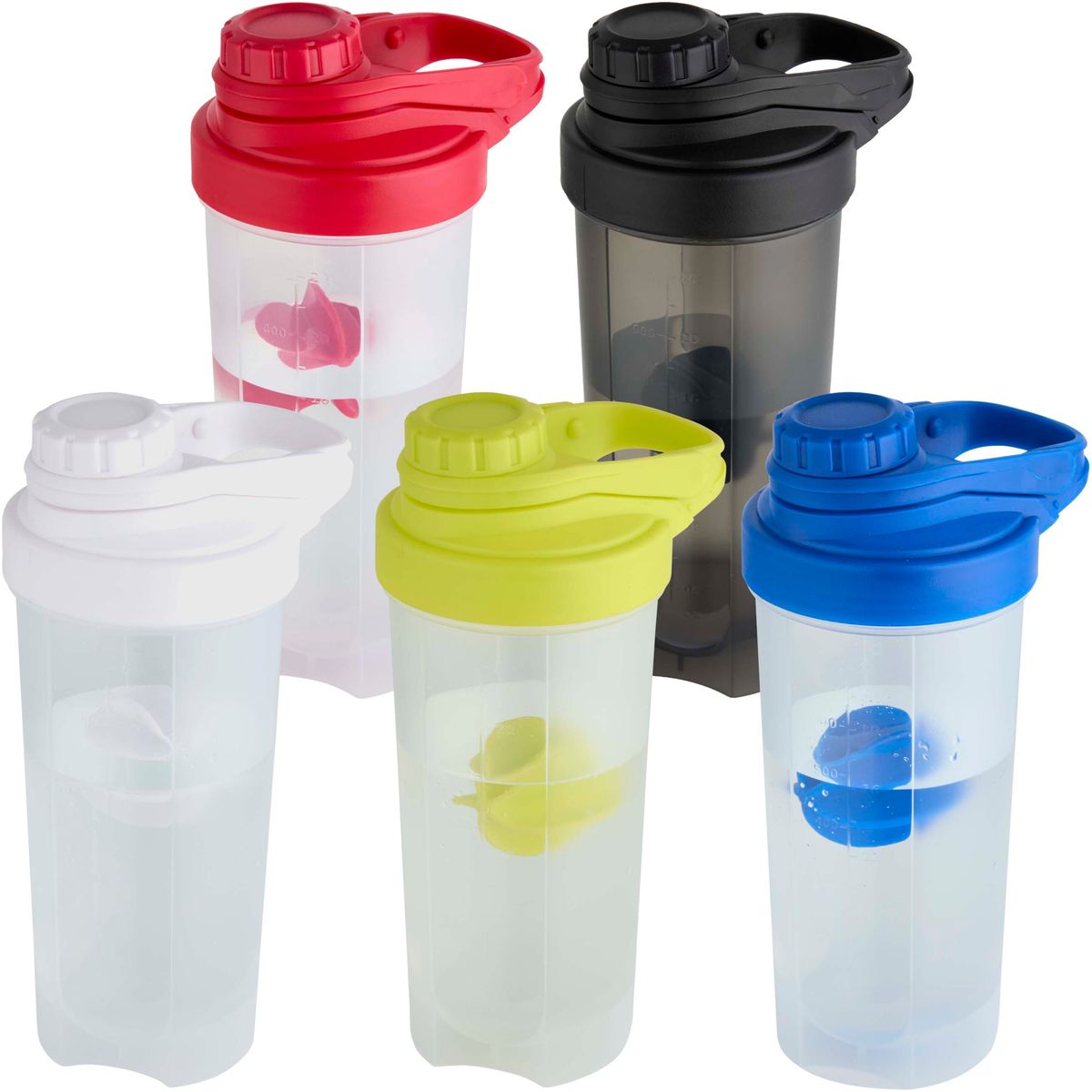 Borracce sportive in plastica da 700 ml con sfera miscelatrice