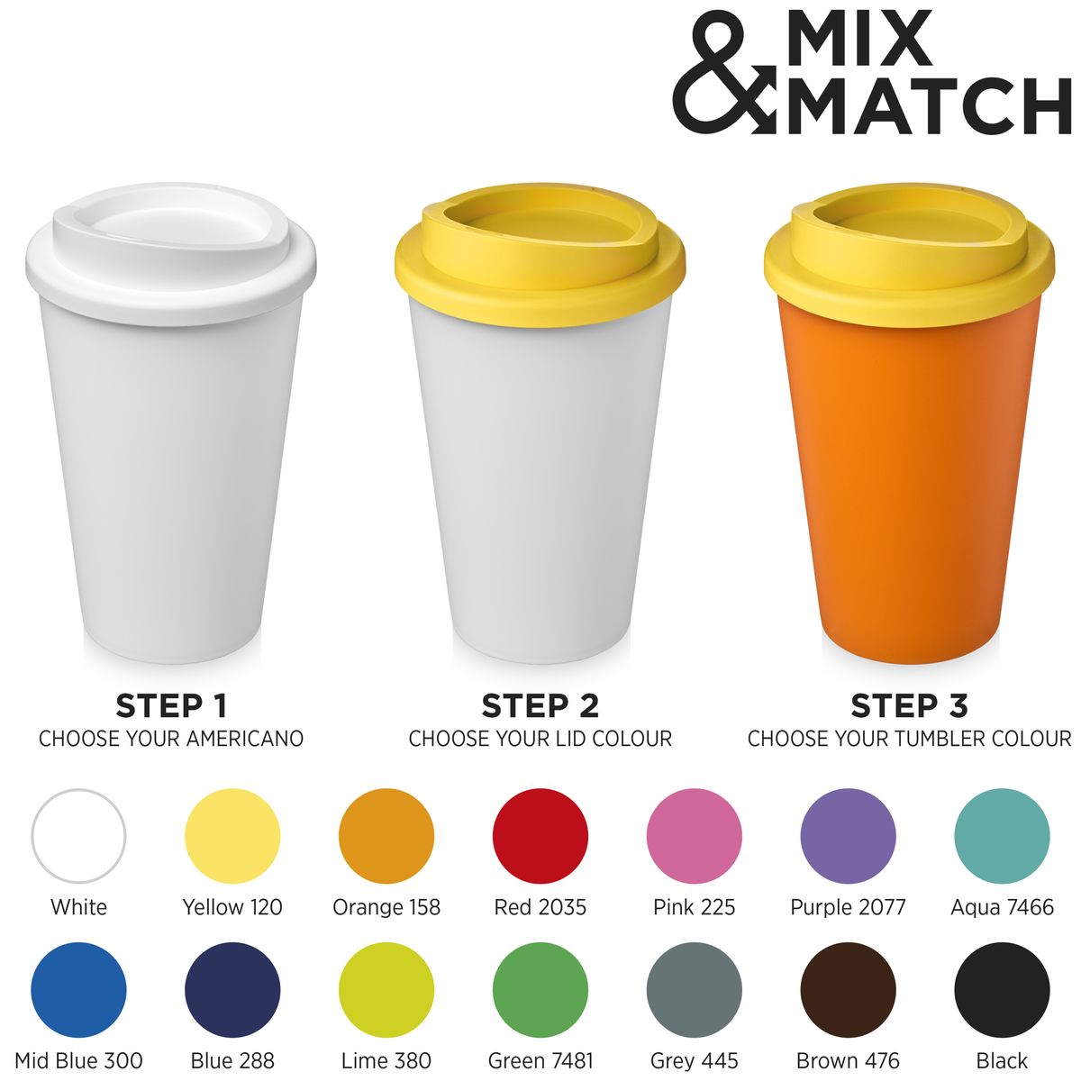 Tazze termiche in plastica da 350 ml con coperchio a vite